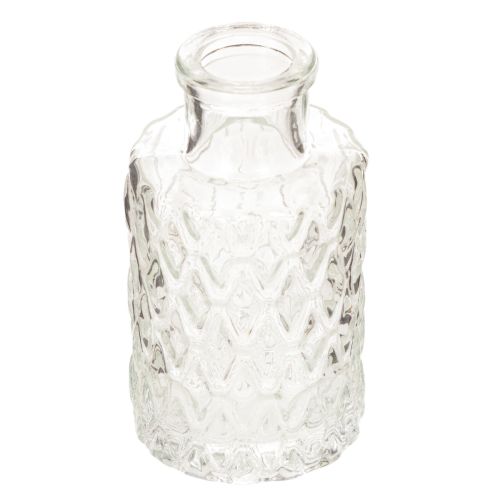 Mini Glasvase mit Rautenmuster transparent 9 cm 6er-Set bestellen | Floristik24.at