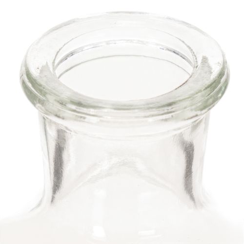Glasflasche zylindrisch mit Muster klar 15 cm als Dekovase 6er Set | Floristik24.at