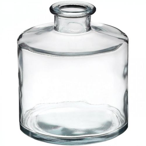 Floristik24 Blumenvase, Kerzenhalter, Glasgefäß Transparent H10,5cm Ø9cm