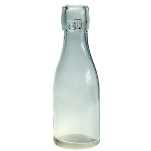Floristik24 Glasflasche Vase Ø5cm H16cm Grün/Grau 6St