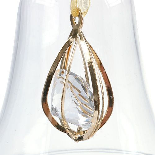 Floristik24 Glasglocke Ø8cm H16cm mit Diamant 2St
