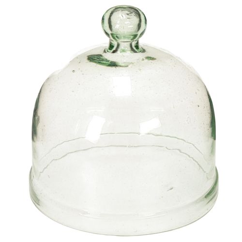 Ziehglocke aus Recyclingglas mit Knauf, transparent, 20 cm | Floristik24.at