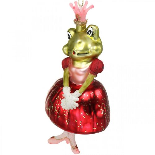 Artikel Froschprinzessin, Christbaumschmuck, Märchendeko, Baumanhänger Echtglas H14cm 2St