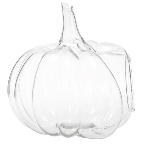 Artikel Glaskürbis mit Öffnung Herbstdeko Kürbis Klar Ø21cm H20cm