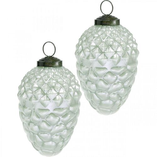 Floristik24 Baumschmuck-Zapfen Herbstfrüchte Echtglas Antik-Optik Ø7cm H11,5cm 6St