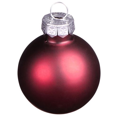Floristik24 Glaskugeln Weihnachten in Bordeaux Mix Ø3cm 22 St