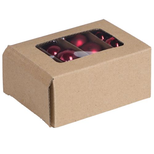 Glaskugeln Weihnachten in Bordeaux Mix Ø3cm 22 St | Floristik24.at