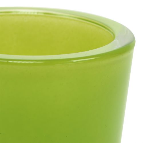 Floristik24 Glastopf Ø7,8cm H8cm Apfelgrün