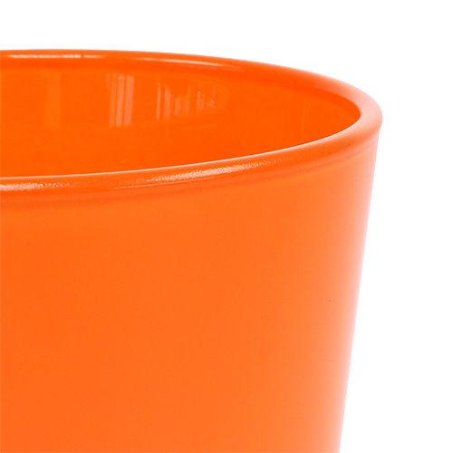 Floristik24 Glasübertopf Orange Ø10cm H8,5cm