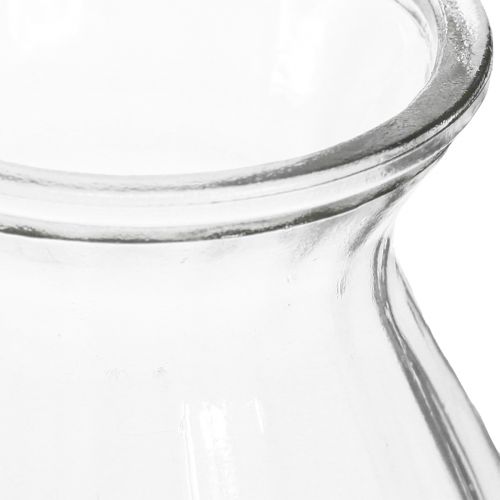 Artikel Glasvase bauchig Vase mit Rillen Klar Ø11cm H14cm 2St