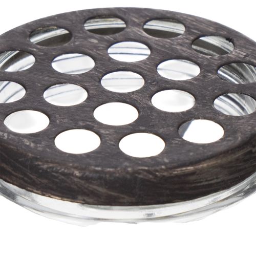 Artikel Glasflasche im Metallkorb ideal für dekorative Akzente im Wohnzimmer 20cm