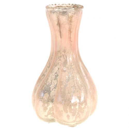 Floristik24 Glasvase Bauernsilber Rosa H11cm 6St