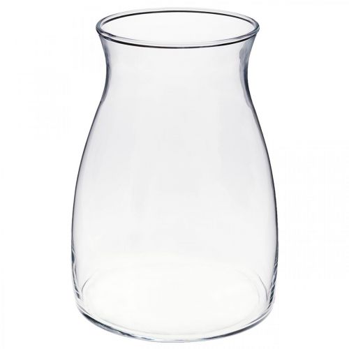 Floristik24 Deko Glasvase klar Blumenvase Glas Ø11cm H20cm