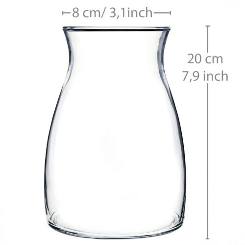 Artikel Deko Glasvase klar Blumenvase Glas Ø11cm H20cm