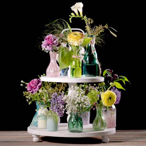 Floristik24 Glasvase Bauernsilber Rosa H11cm 6St