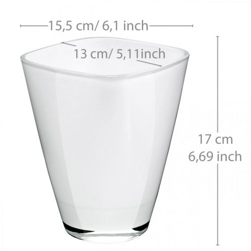 Artikel Orchideen Übertopf Weiß Glas H17cm B13cm