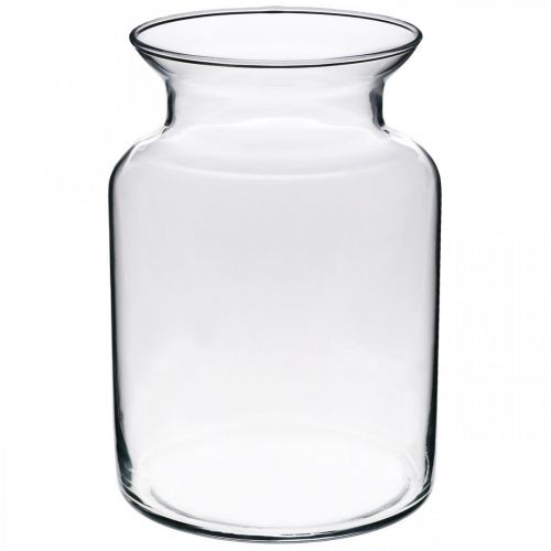 Glas Blumenvase breit klar Ø12cm H20cm