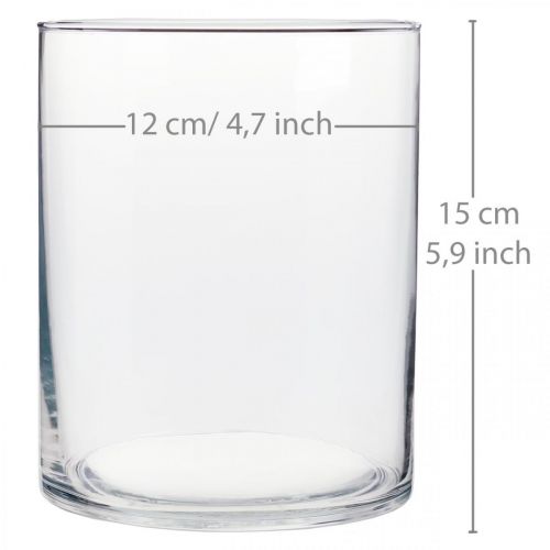 Glasvase Ø12cm H15cm