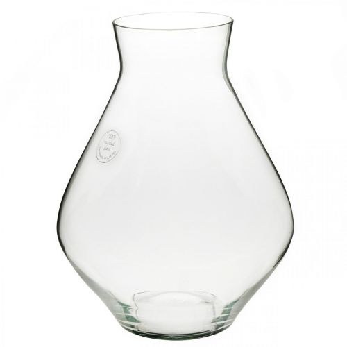 Floristik24 Blumenvase Glas bauchig Glasvase klar Deko Vase Ø20cm H25cm