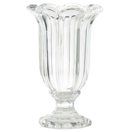 Artikel Glasvase Vase mit Fuß Glas Blumenvase Ø13,5cm H22cm