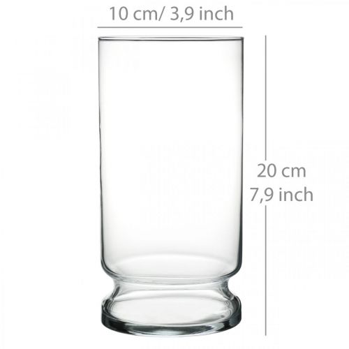 Floristik24 Glasvase Zylinder Klar Ø10cm H20cm