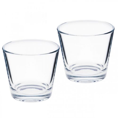 Glasvase klar Ø8,5cm H8cm 6St