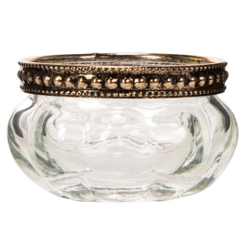 Teelichthalter aus Glas mit