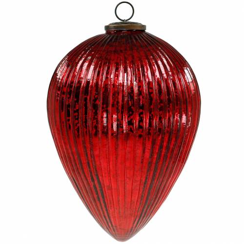 Weihnachtsdeko zum Hängen Glaszapfen Rot Gigant 27cm