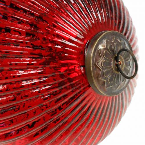 Floristik24 Weihnachtsdeko zum Hängen Glaszapfen Rot Gigant 27cm