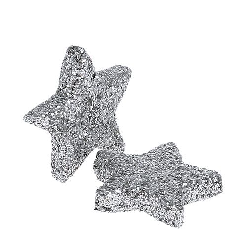 Artikel Glitterstern Silber Ø2,5cm 48St