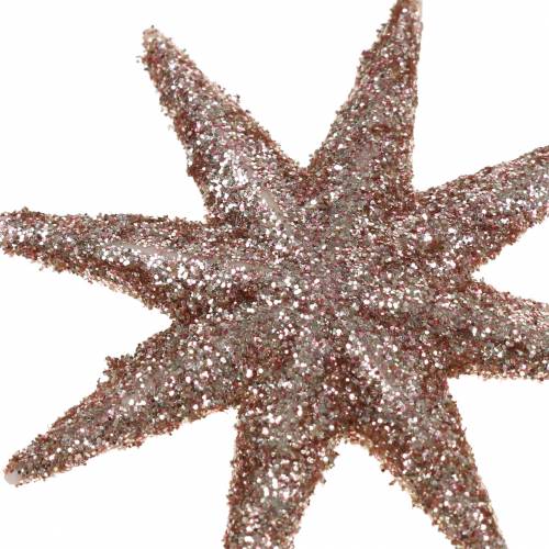 Stern Glitzer Roségold 5cm 20St