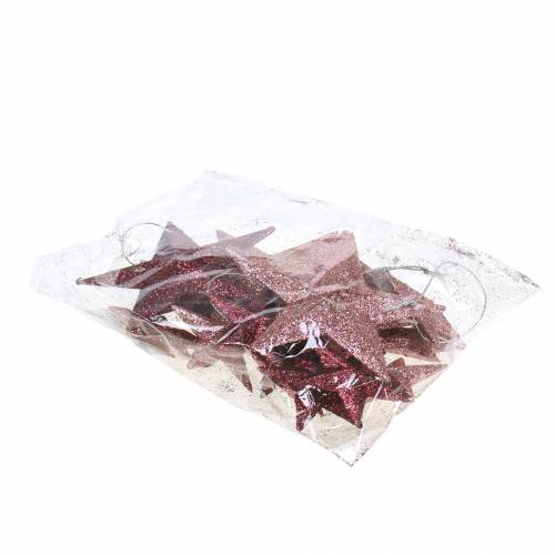 Artikel Glitterstern Rosa-Mix 9,5/5cm 18 St