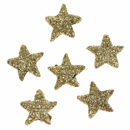 Sterne Glitzer Gold 1,5cm 144 St
