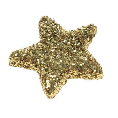 Artikel Sterne Glitzer Gold 1,5cm 144St