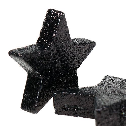Glittersterne Schwarz 4-5cm 40St | Floristik24.at