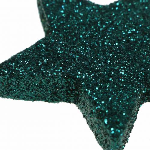 Floristik24 Glittersterne zum Streuen Smaragd 4/5cm Sortiert 40St