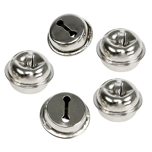 Floristik24 Glocke Schelle 19mm Silber 20St