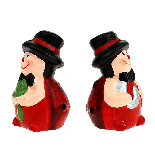 Floristik24 Glücksbringer Keramikkäfer 6cm rot 12St