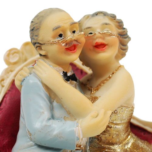 Floristik24 Goldhochzeitspaar H10cm