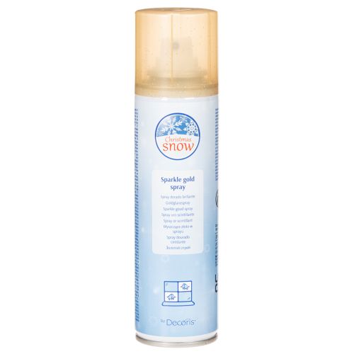 Goldspray mit Glitter 150 ml für Weihnachtsdekoration