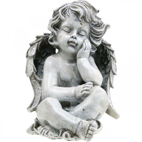 Artikel Grabengel Engel Grau Grabfigur Grabdeko 24cm