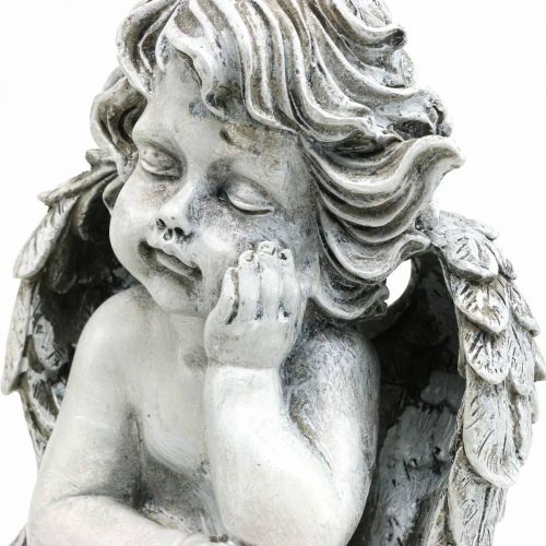 Artikel Grabengel Engel Grau Grabfigur Grabdeko 24cm