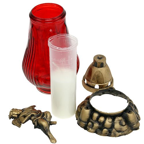 Floristik24 Grablicht Glas Ø14cm H28cm 4St