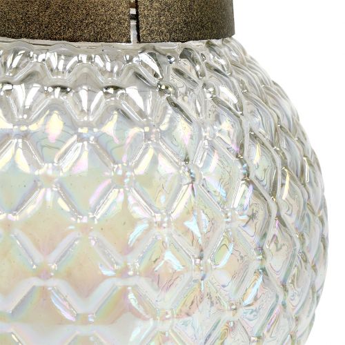 Floristik24 Grablicht Kugelform 28h Ø13cm H24,5cm Gold
