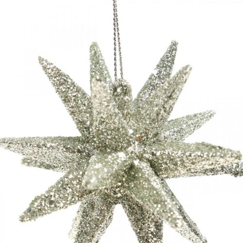 Floristik24 Glizersterne 7,5cm champagner 8St