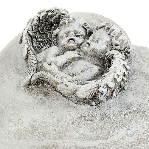 Floristik24 Grabschmuck Herzen mit Engel 9cm 3 St