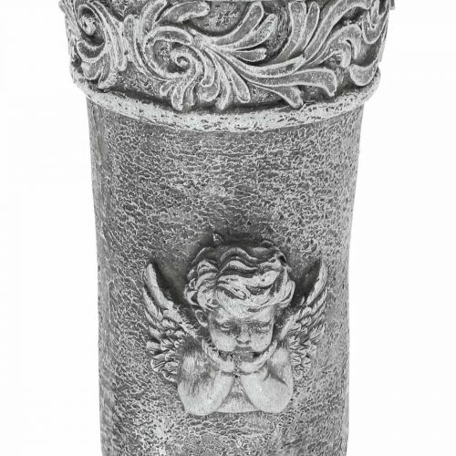Floristik24 Grabschmuck Trauerfloristik Grabvase mit Engel L29,5cm