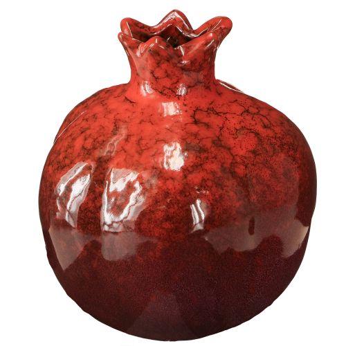 Floristik24 Granatapfel Deko Vase Keramik Rot Braun Ø10,5cm H12cm