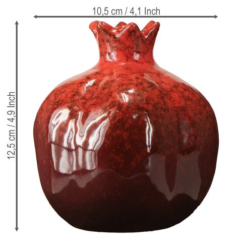Artikel Granatapfel Deko Vase Keramik Rot Braun Ø10,5cm H12cm