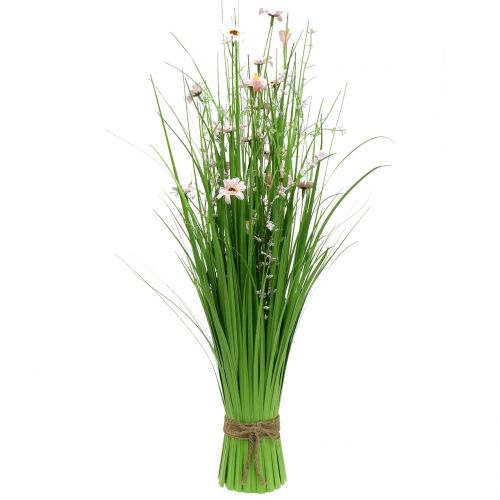 Floristik24 Grasbund mit Blüten Rosa 70cm